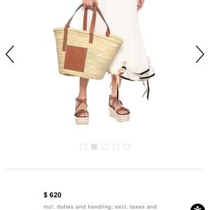 Loewe raffia bag Large size